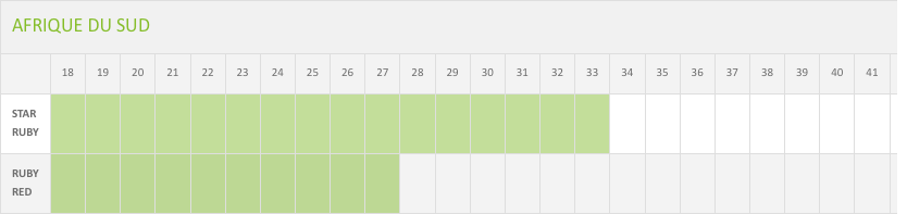 Calendrier de production Pamplemousse